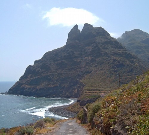 Beach and cliffs at Punta del Hidalgo