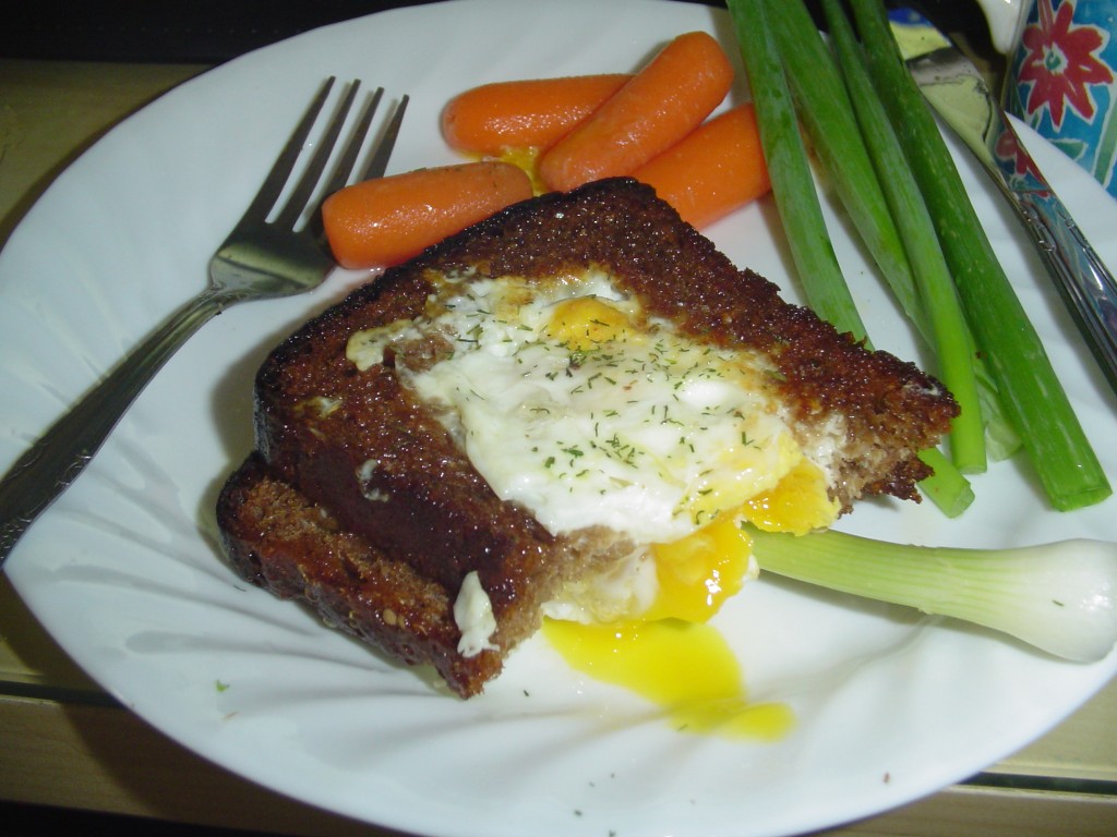 A delicious rye bread and egg sandwich for breakfast hubpages