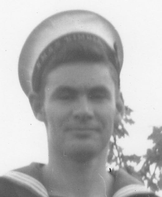 The writer as a sailor in the late 1950s