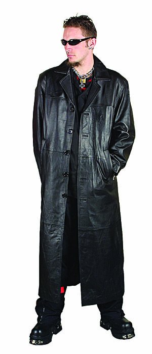 Leather trench coat. This ain't Matrix...