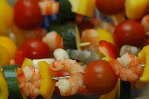 Prawns can be easily cooked on skewers. (Photo courtesy of www.everystockphoto.com)