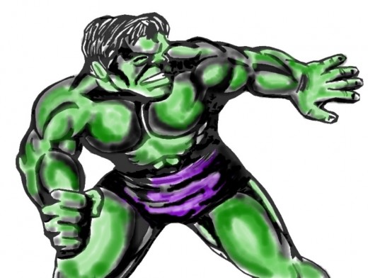 ...I wanted to draw the Hulk