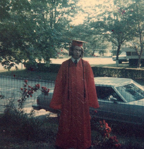 Graduation day!  Don't I look thrilled?