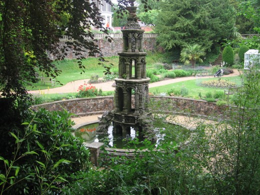 The Fountain, viewed through the trees