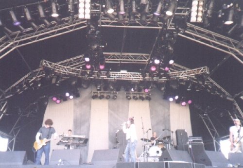 Pina on stage at Glastonbury Festival