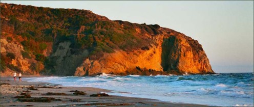 looking south at the headlands from Strands beach
