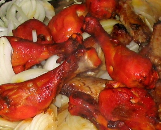 Tandoori chicken so called as it is prepared in a tandoor