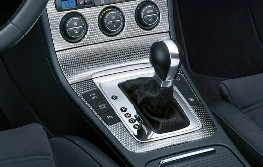 Leather gear lever knob with aluminium insert 