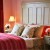 Old door as headboard. Old door as headboard.