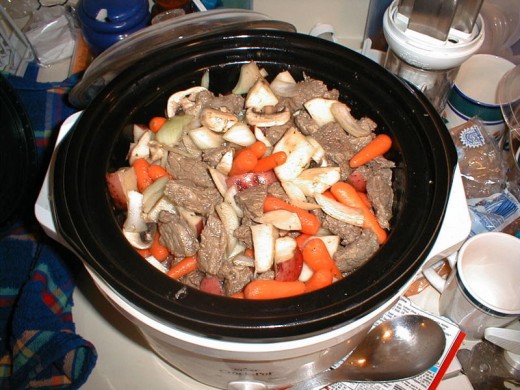 product of stewing meat