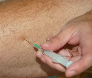 Haldol decanoate is given by intramuscular injection.