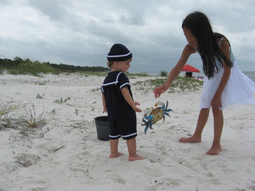 We love catching our own crabs, and the kids help!