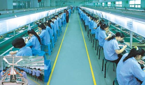 Above: As many as 6 employees have committed suicide at FOXCONN, one of the Chinese firms that produce Apple products, such as the iPhone and iPad.