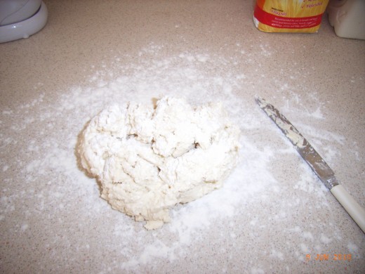 Scone dough ready to shape