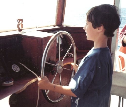He was even given a wheel on a boat as a BD boy.