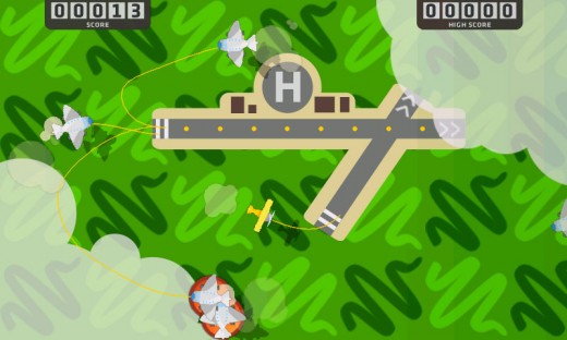 Flying Aces screenshot, note the "fat" planes, making the screen crowded