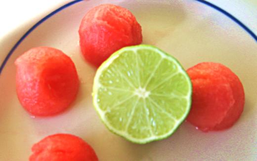 Use lime slices and watermelon balls for garnish / Photo by E. A. Wright