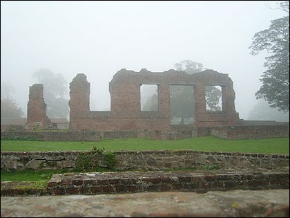 Ruins of the Grey family home at Bradgate Park in Leicester