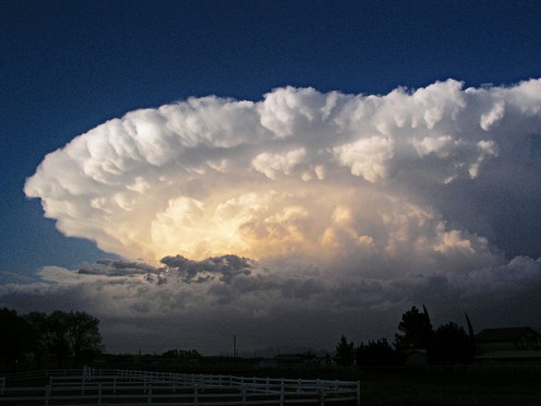 Supercells, such as this one, can spawn violent lightning and tornadoes.