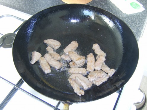 Beef Strips Stir Frying