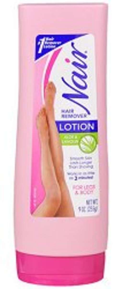 Nair hair removal lotion with baby oil and Nair sensitive bikini cream reviews