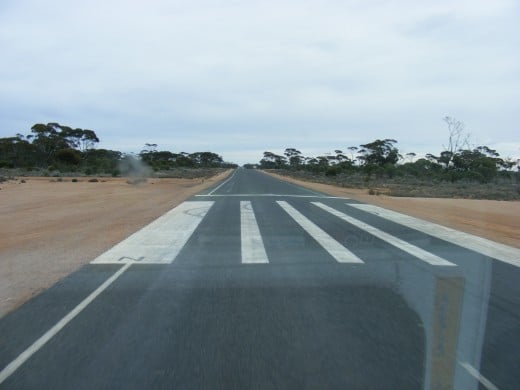 This part of Australia is so remote that they use the Highway as an emergency airstrip for the Royal Flying Doctor Service.