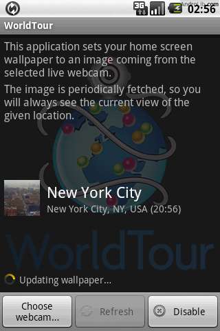 World Tour Config screen: choose a specific webcam, or choose random! (from Androlib)