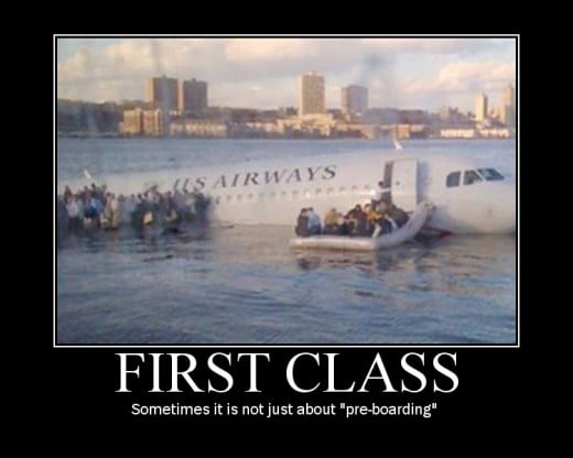 Poster of First Class Airplane crashed in the water