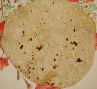 An example of the Indian bread, Roti.