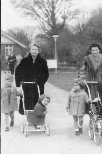 Photograph of my Mother and Grandmother in The Phoenix Park, Dublin, Ireland walking with the children in 1964. A great free fun day out for all the family.