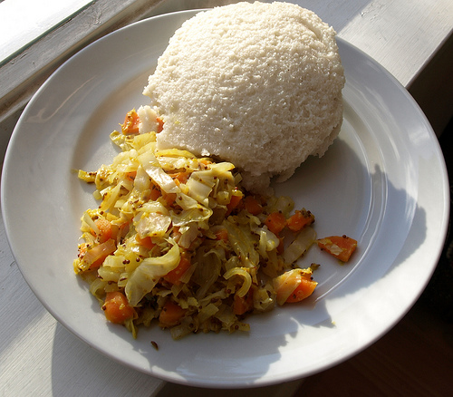 Ugali and Cabbage Photo Courtesy of flickr