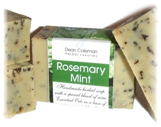 Rosemary mint herbal aromatherapy soap
