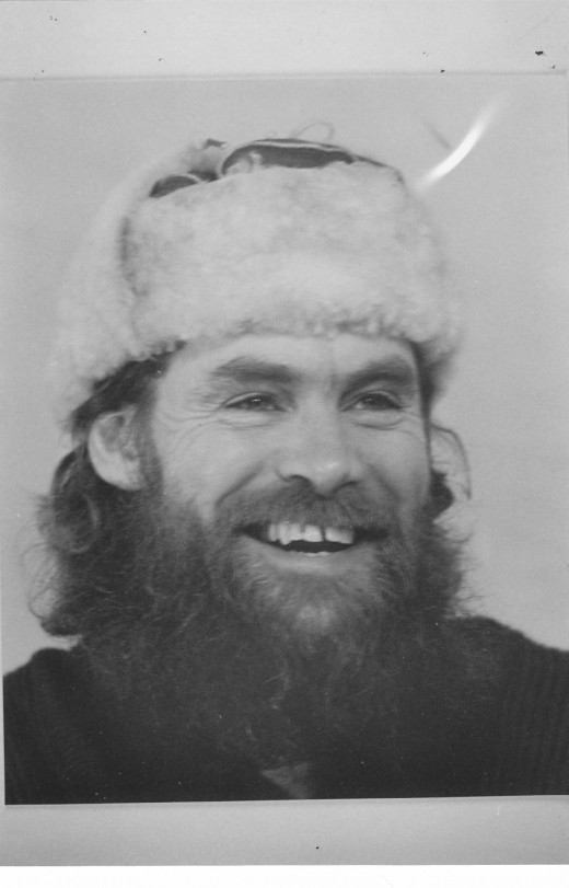 The writer at 41, as an expeditioner with the Australian National Antarctic Research Expeditions.  He'd been into auto writing for eleven years at this stage.