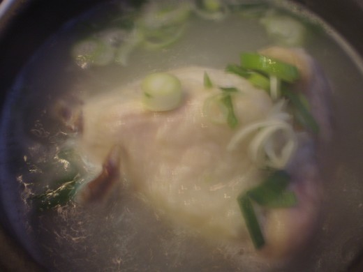 The delicious and nutritious samgyetang.