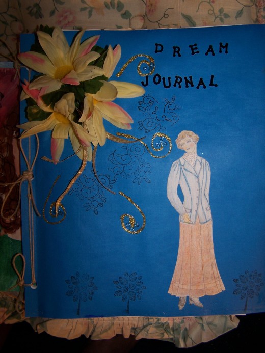 New handmade altered book made from card stock and decorated with silk flowers. 