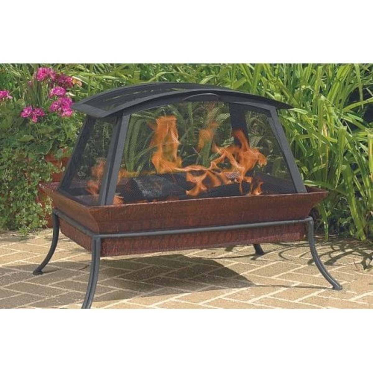 Outdoor fireplaces come in all sorts of designs.