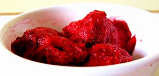 Homemade Cranberry Sorbet