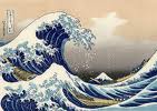 This classic Japanese painting depicts a tsunami, which the Japanese people are intimately familiar.