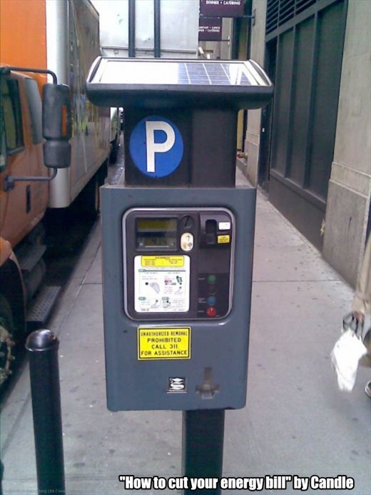 Solar-Powered Parking Meter by Candle