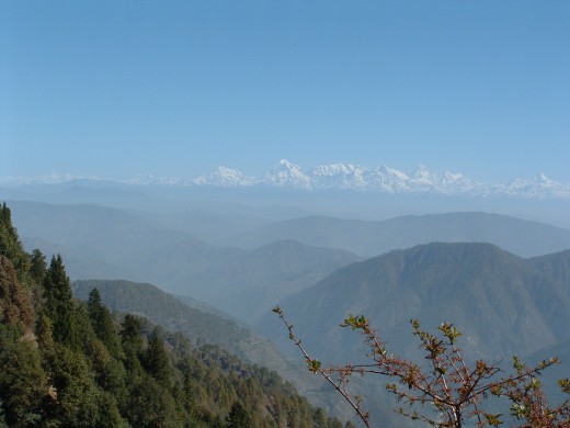 View of the Himalayan peaks from Kilbury