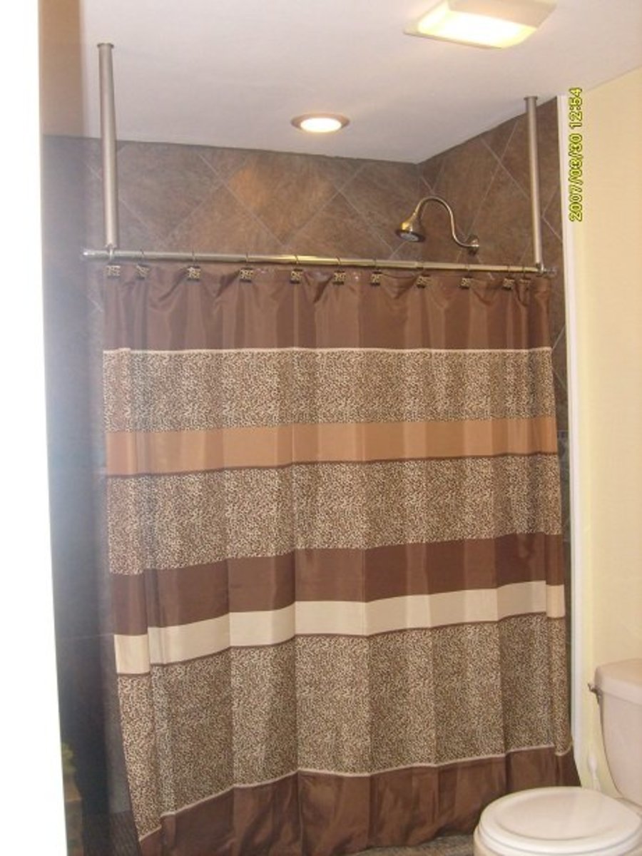 How to build a ceiling mounted shower curtain hanger rod ...