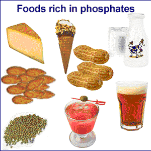 Foods rich in phosphates