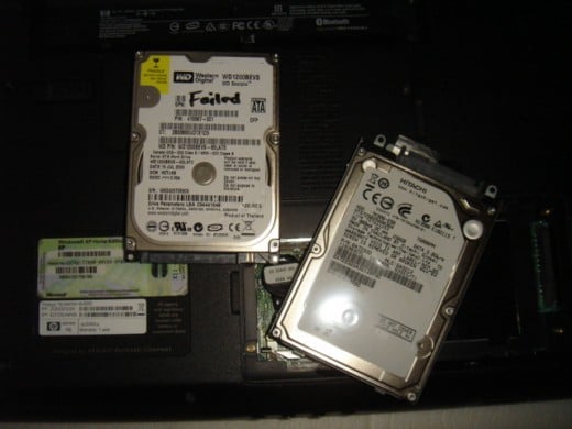 Replace the faulty hard drive by a used Hitachi 250G hard drive.