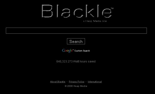 Screenshot of Blackle
