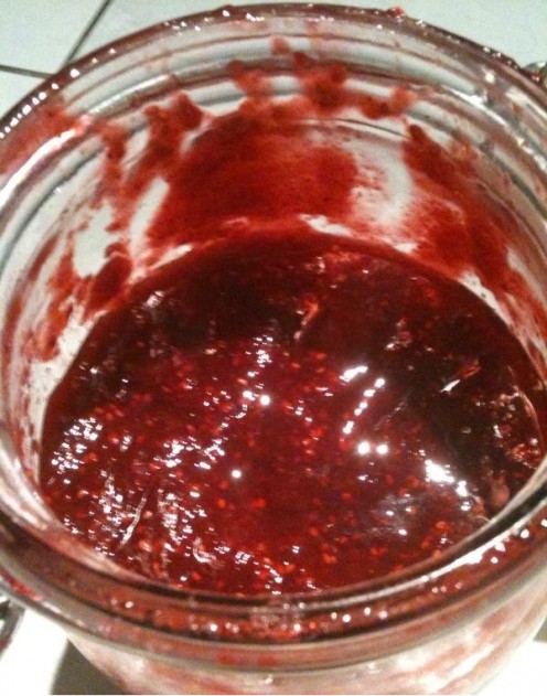 pureed raspberries
