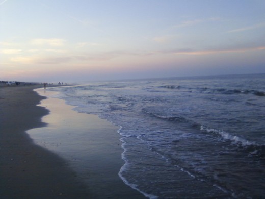 Outer Banks Beach at sunset.