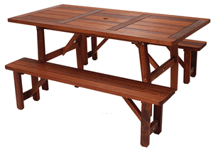 Picnic Table Set w/ Detached Benches