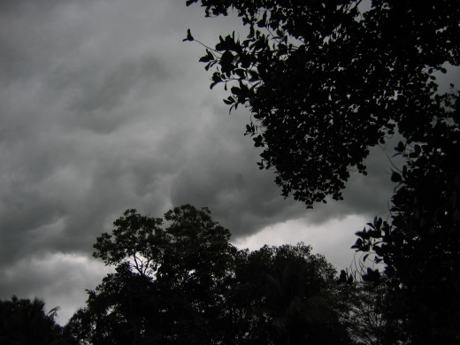 dark ominous clouds