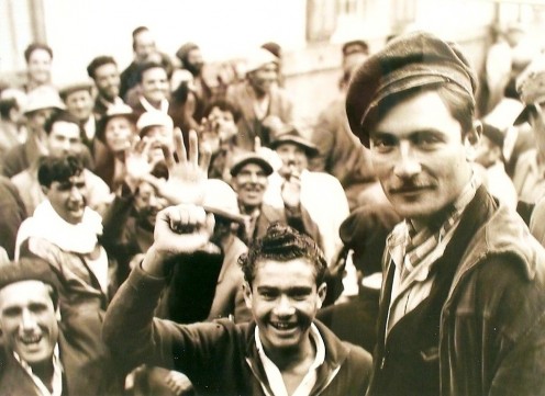 Holocaust survivors arrive in British controlled Palestine.