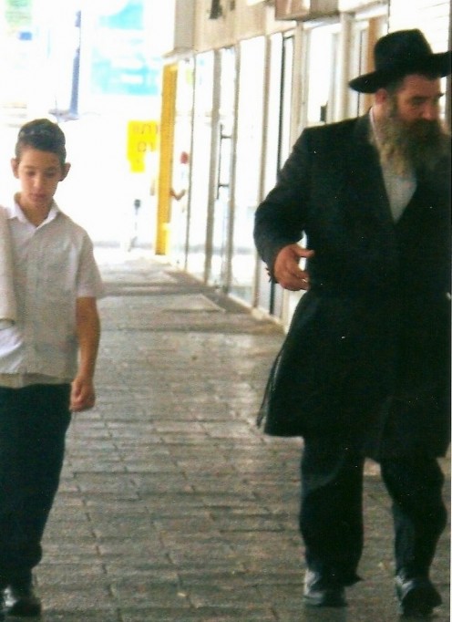 A man and his son on Shabbat